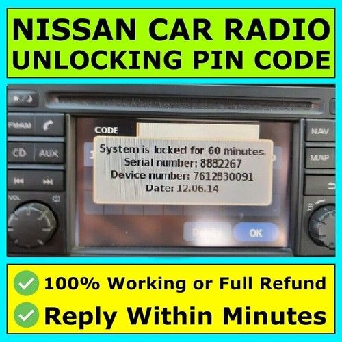 ✅NISSAN RADIO CODE Qashqai Juke Micra Almera Note Navara WITHIN MINUTES FAST✅