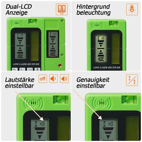 Huepar W03CG Laser Level 3D Self Leveling 12 Lines Bluetooth + Receiver + Tripod — image 9