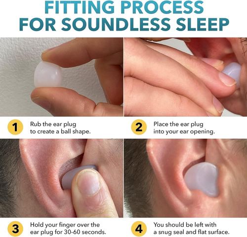 Silicone Ear Plugs 6 Pairs Reusable Noise Reduction Sleeping Travel Concerts — image 7