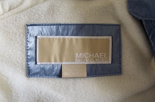 Michael Kors Baby Blue Hooded Puffer Snowsuit Full Zip Lined Padded 3-6M — image 7