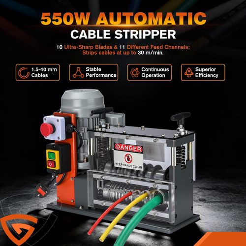 Electric Wire Stripping Machine 1.5-40mm Automatic Cable Stripper Powered Peeler — image 5