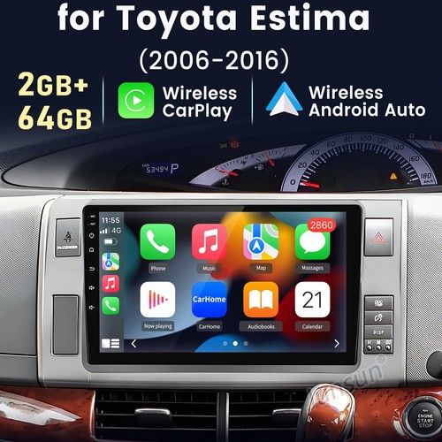 64GB Android For Toyota Estima 2006-2016 Head Unit Car Stereo CarPlay Radio GPS