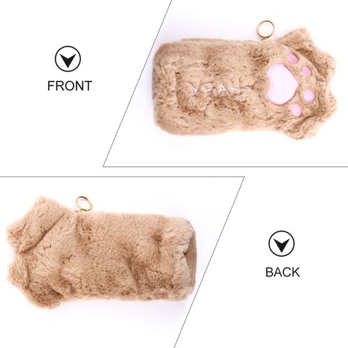 1pc Stationery Bag Pen Storage Bag Pen Container Plush Pencil Case Pencil Bag — image 3