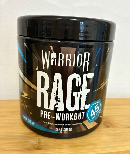 Warrior Rage Pre-Workout Powder Zero Sugar Blue Raz 45 Servings 391g — image 1
