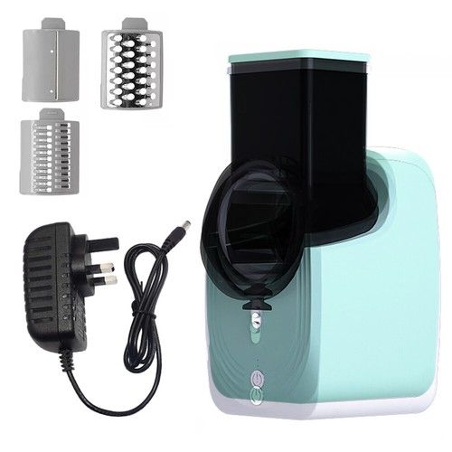 3 in 1 Electric Cheese Grater SS Handheld Fruit Vegetable Slicer Shredder UK