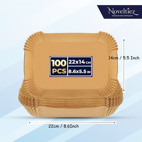 100x Air Fryer Paper Liners RECTANGLE PREMIUM Quality Disposable Non-stick Liner — image 1