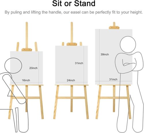 5ft Studio Wooden Easel Display Art Craft Artist Wedding Painting Stand For Gift — image 2