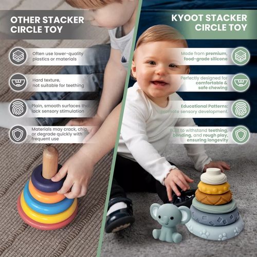 Montessori Sensory Early Learning Toys Nesting Stacker Ring Building Blocks Toys — image 7