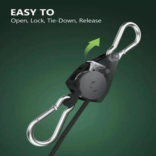 8Pcs Rope Ratchet Adjustable Light Hanger Tent Carbon Filter Hydroponic Grow UK — image 12