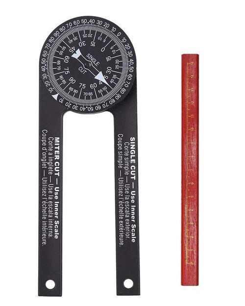 360° Aluminum Angle Finder Miter Saw Protractor Woodwork Measure Ruler Tool — image 1