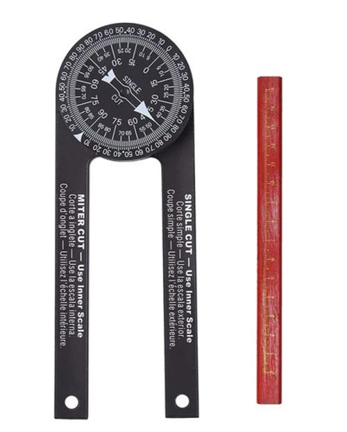 360° Aluminum Angle Finder Miter Saw Protractor Woodwork Measure Ruler Tool