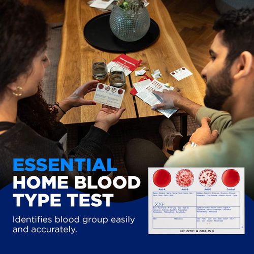 Blood Type Test Kit Home Blood Group Testing Kit A, B, O Rhesus D Eldoncard - CE — image 4