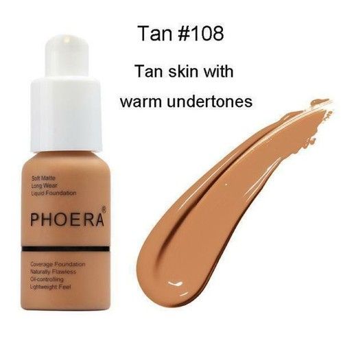 Phoera Liquid Skin Foundation Matte Flawless Full Coverage Face Makeup Concealer