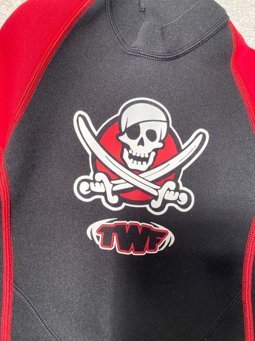 TWF Kids Girls Boys Red Shorty Shortie Neoprene Wetsuit UV 50+ Zip Age 2 - 3 — image 3