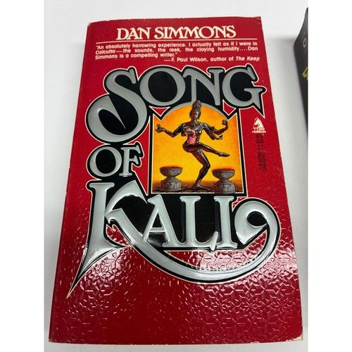 Dan Simmons Signed Song of Kali 1986 First Tor Printing Vintage Horror Paperback