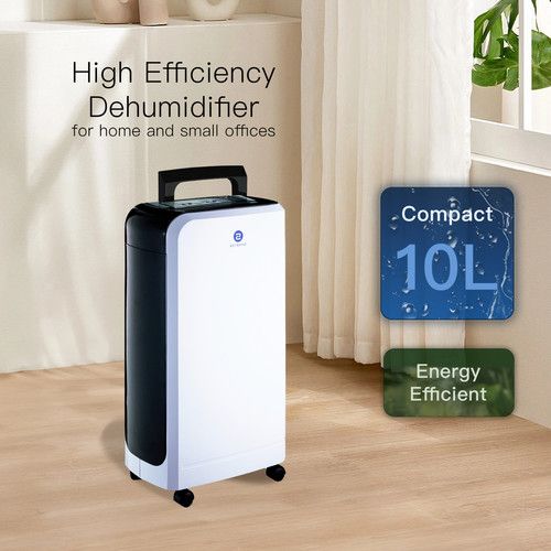Compact dehumidifier for home and small offices, 10Litre/Day, smart compressor
