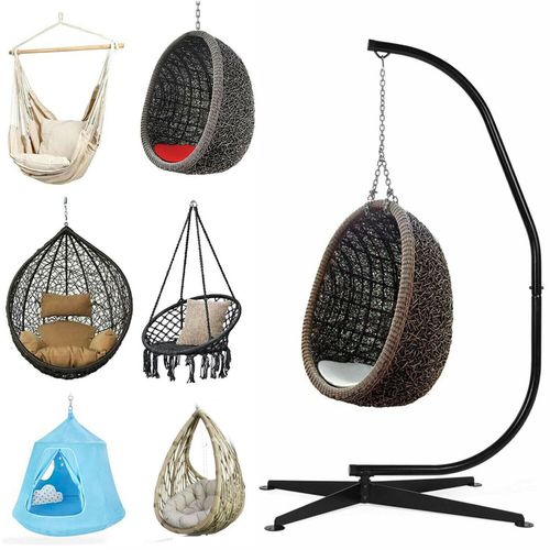 Large Rattan Hanging Egg Chair Frame Swing Egg Chair Frame Pole Stand Frame Only — image 8