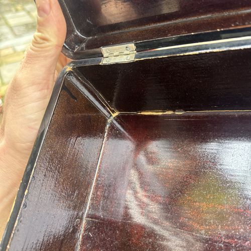 Vintage Japanese Storage Box Jewellery Box Black And Gold Detail Retro 80s — image 6