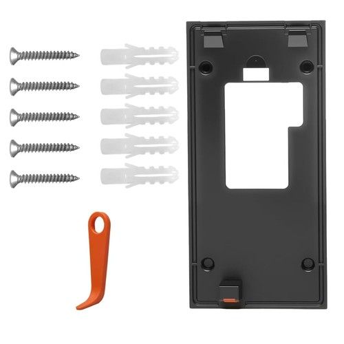 No-Drill Adhesive Mount for Ring Video Doorbell Battery 2024, 6 x 12.5 x 2 cm 