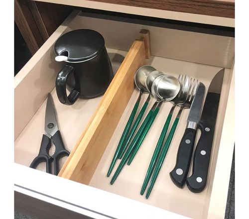 VaeFae Bamboo Drawer Dividers 6-Pack, (42.5-55.5 cm) Adjustable Drawer Separa... — image 3