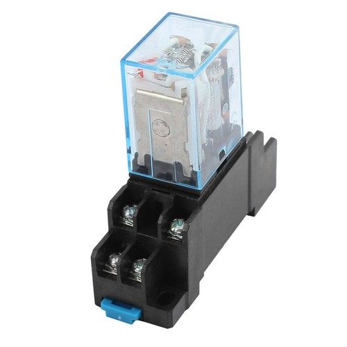 AC 220V/240V Coil 8-Pins DIN Rail Electromagnetic Power Relay 10A LY2J w/ Base