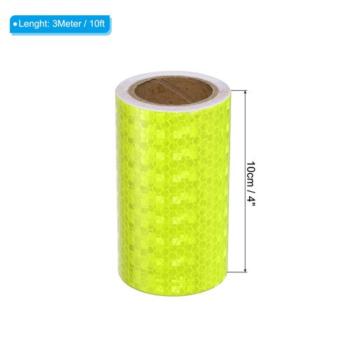 Reflective Tape 4"x10 Ft High Visibility Safety Tape Fluorescent Yellow for Car — image 2