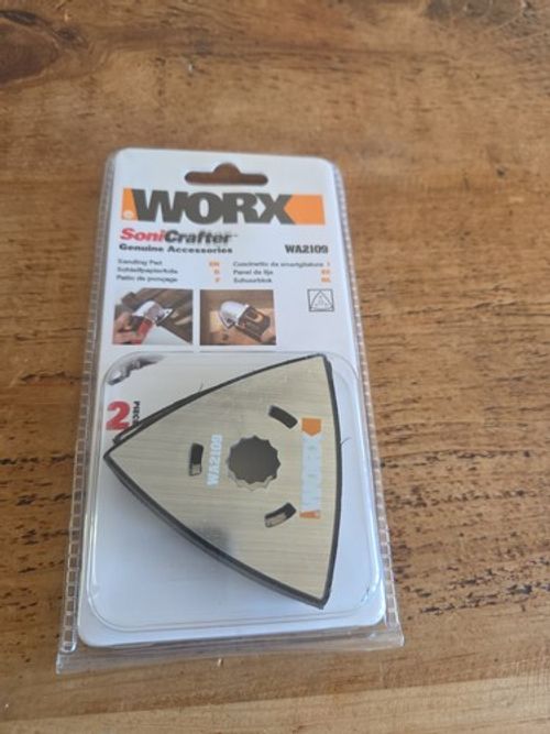 Brand New Pack  Of 2 Worx Sonicrafter Sanding Pad Wa2109.sonicraft Sanding Pad