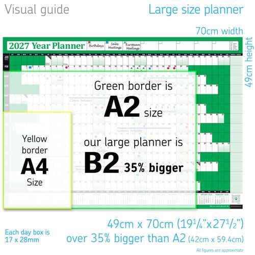 2027 Wall Calendar Year Planner Chart 14 Months Calender ✔WIDEST RANGE ON EBAY — image 3