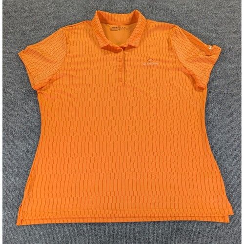 Nike Golf Womens XL Dri-Fit Polo Orange Barton Creek Short Sleeve 831267-856