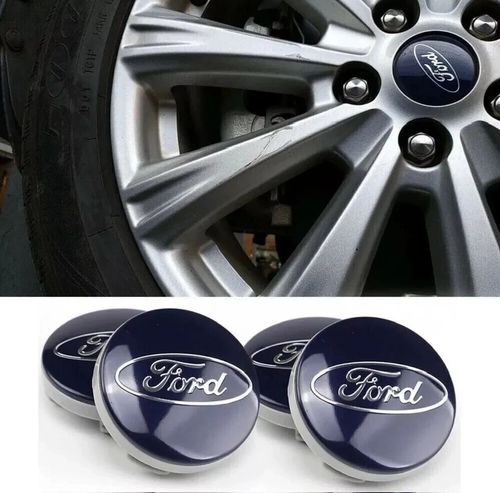 4x 54MM BLUE FORD ALLOY WHEEL CENTRE FUSION FOCUS 3 FIESTA MONDEO MK2 MK4 KUGA — image 3