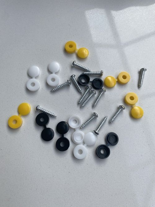 12 x NUMBER PLATE CAR FIXING FITTING KIT SCREWS & CAPS HINGED BLACK YELLOW WHITE — image 11