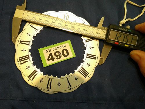 Skeleton Clock Dial 5" Chapter Ring Silvered face Roman Num. spare bracket parts — image 4
