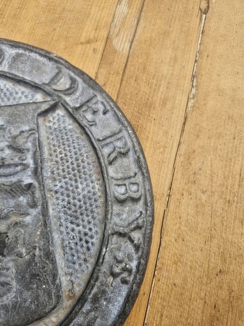 Antique Lead Notts And Derby Fire Plaque — image 8