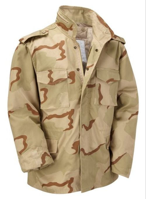 M65 Jacket Vintage US Army Military Field Top Combat Lined Coat Camo Olive Green