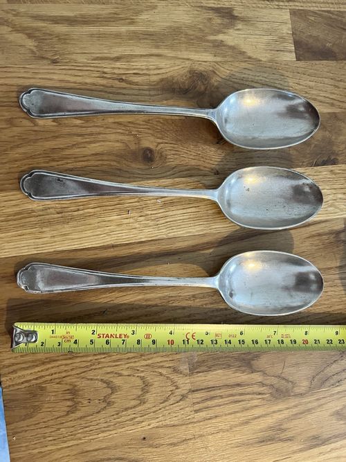 3 Vintage Walker & Hall Sheffield Silver Plated Large Serving Spoons 9” — image 1