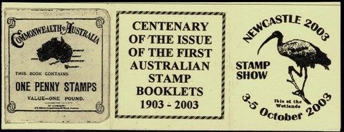 2003 Unofficial Booklet UB122 c Newcastle 2003 - Stampshow. MUH