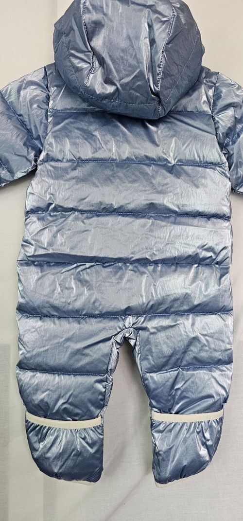 Michael Kors Baby Blue Hooded Puffer Snowsuit Full Zip Lined Padded 3-6M — image 5
