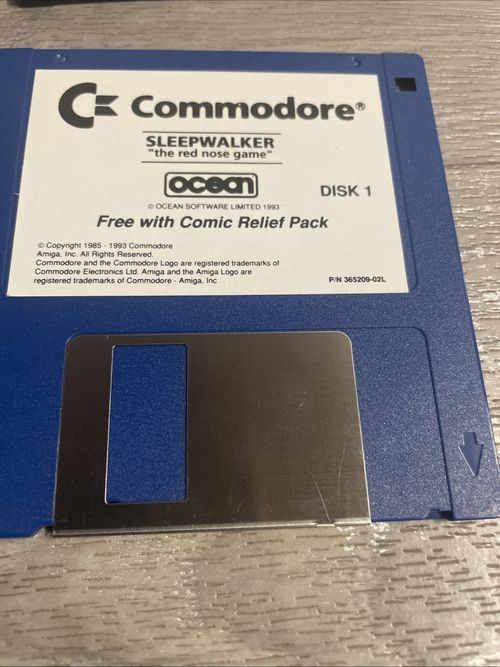 Amiga Sleep Walker Disk Game Boxed With Manual Comic Relief Edition Working — image 2