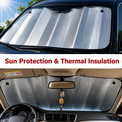 Universal Folding Foil Sun Shade car van Windscreen Protector For Front or Rear, — image 6