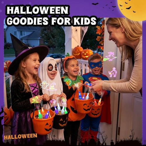 10Pcs Halloween Finger Lights LED Projector Rings Kids Party Favor Trick Treat — image 4