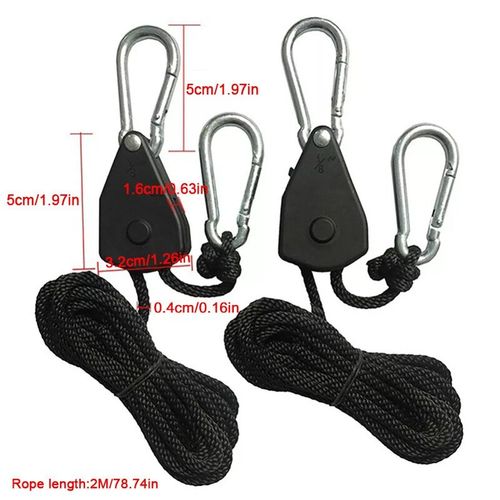 8x Rope Ratchet Adjustable Light Hanger Tent Carbon Filter Hydroponic Grow — image 8