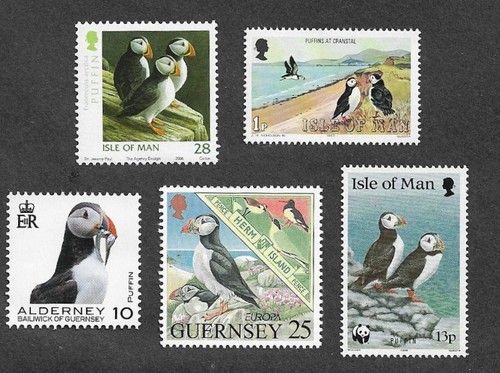 PUFFINS BIRDS MNH COLLECTION SEABIRDS NATURE