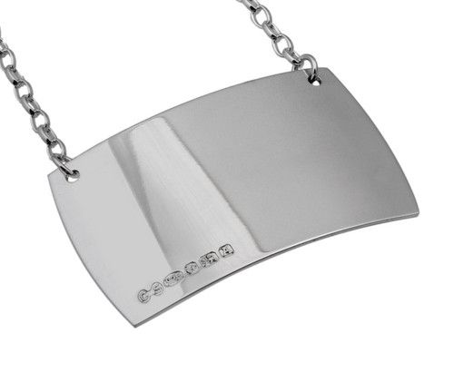 CATORS Silver - Hallmarked Sterling Decanter Label, Curved & Unengraved LW