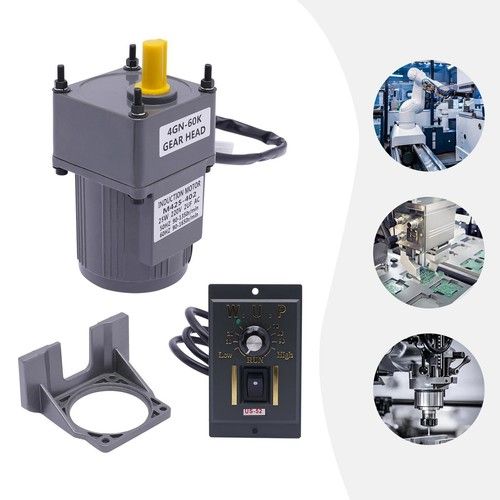 220V AC Gear Motor Electric Motor Variable Speed Controller Reduction Ratio 1:60