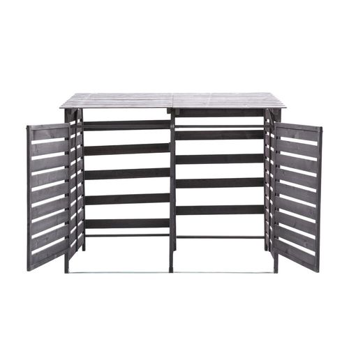 Wheelie Bin Storage Wooden Store Cover Garden Double/Triple Rubbish Dustbin Shed — image 3