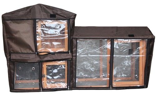 Wooden Pet Rabbit Hutch Bunny Guinea Pig Ferret Run 2 Tier Wood House Cage Pen