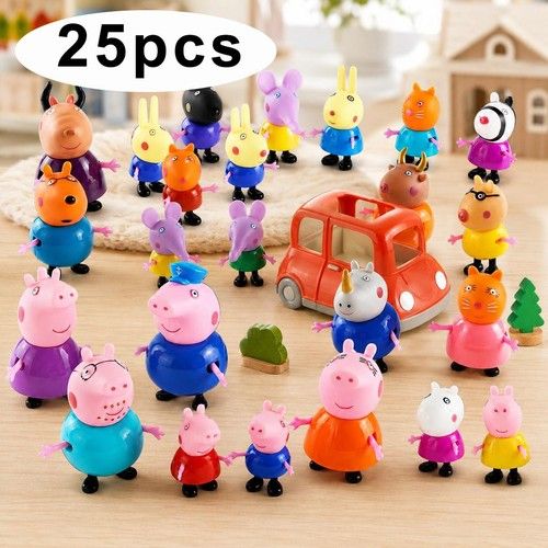 25X Peppa Pig Family Friends Emily Action Figures Toys Gift Peppa Pig Family