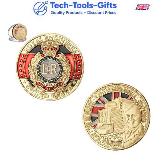 Her Majesty Queen Elizabeth II Royal Engineers Collectable Coin in Case UK Post — image 1