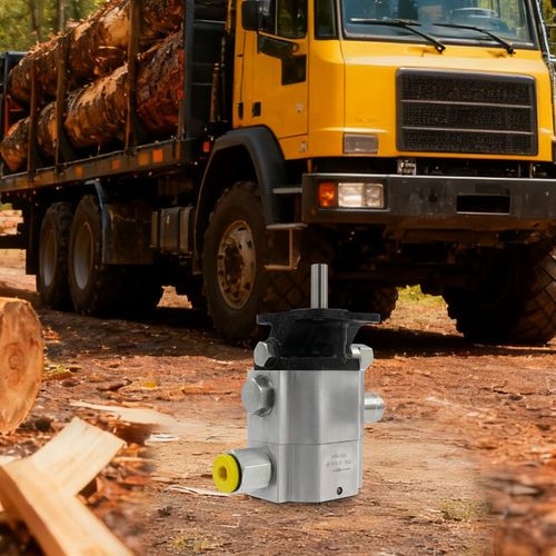 Hydraulic Log Splitter Pump, Hydraulic Pump for Wood Splitting Machine Silver — image 3