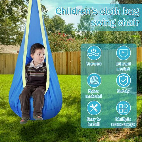 Hammock Swing, Pod Swing Chair, Hanging Swing Seat for Indoor Outdoor Use — image 3